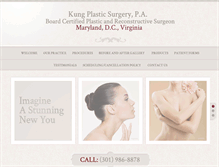 Tablet Screenshot of kungplasticsurgery.com